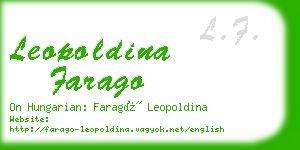 leopoldina farago business card